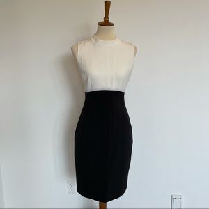 Halogen size 4 white and black dress sleeveless